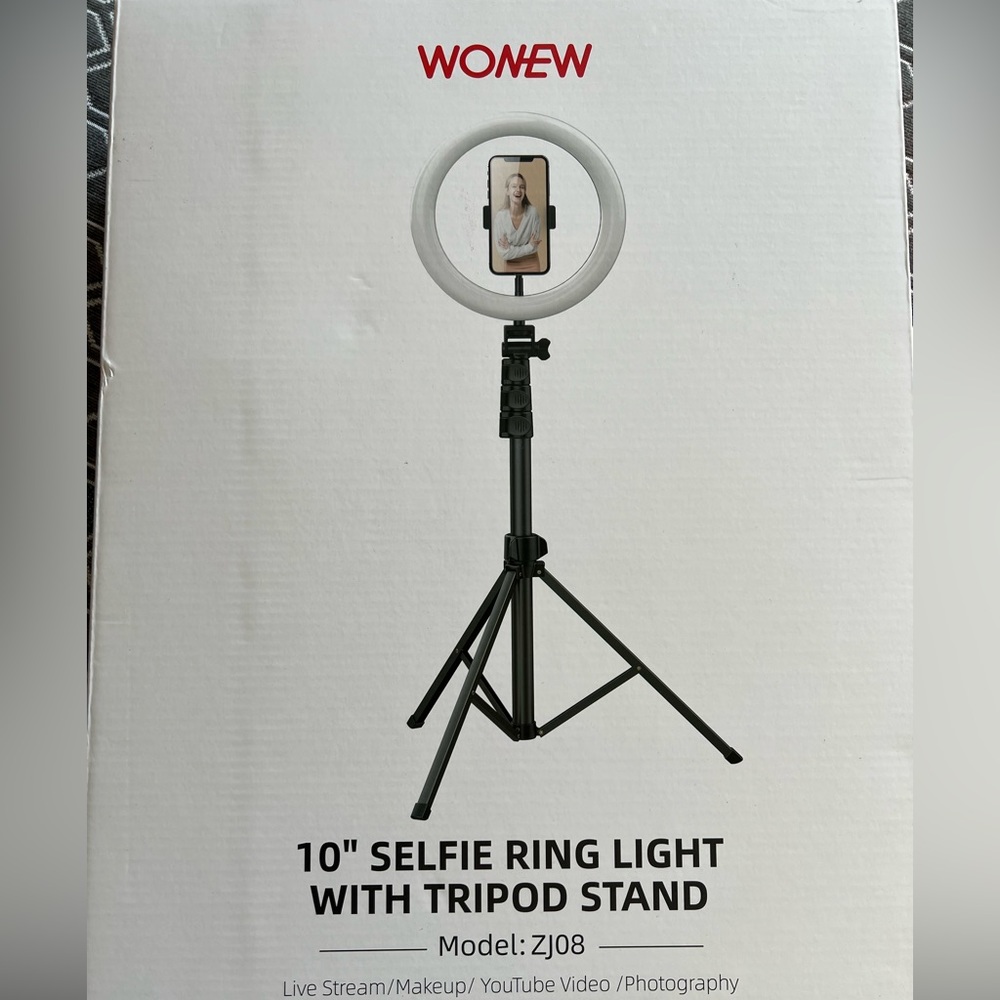 Selfie ring light with tripod